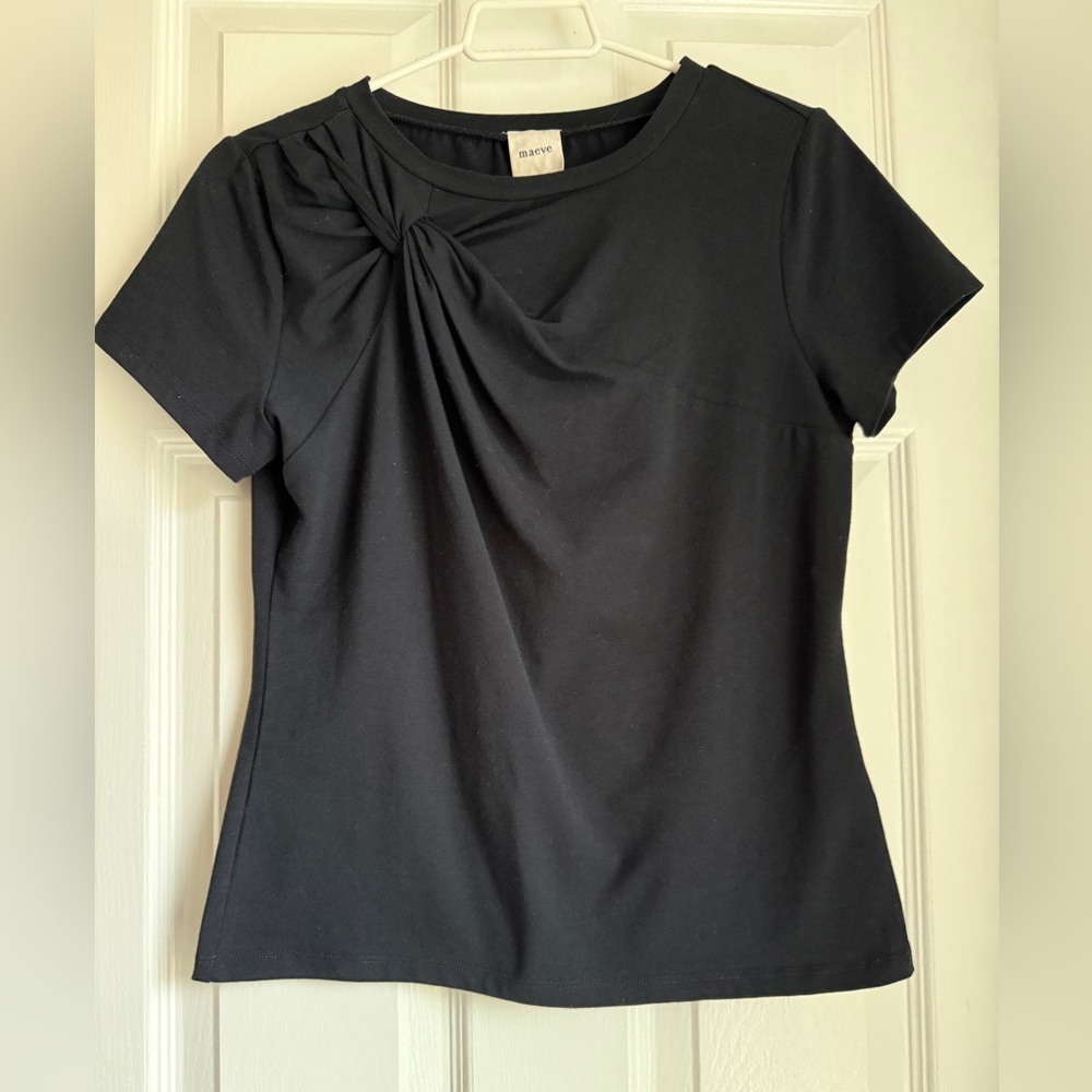 NWOT Maeve Black Cotton Tee